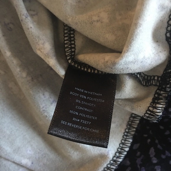 Simply Vera Plus Women’s Black & Purple Mixed Pattern Layered Ruffled Blouse - Picture 13 of 13